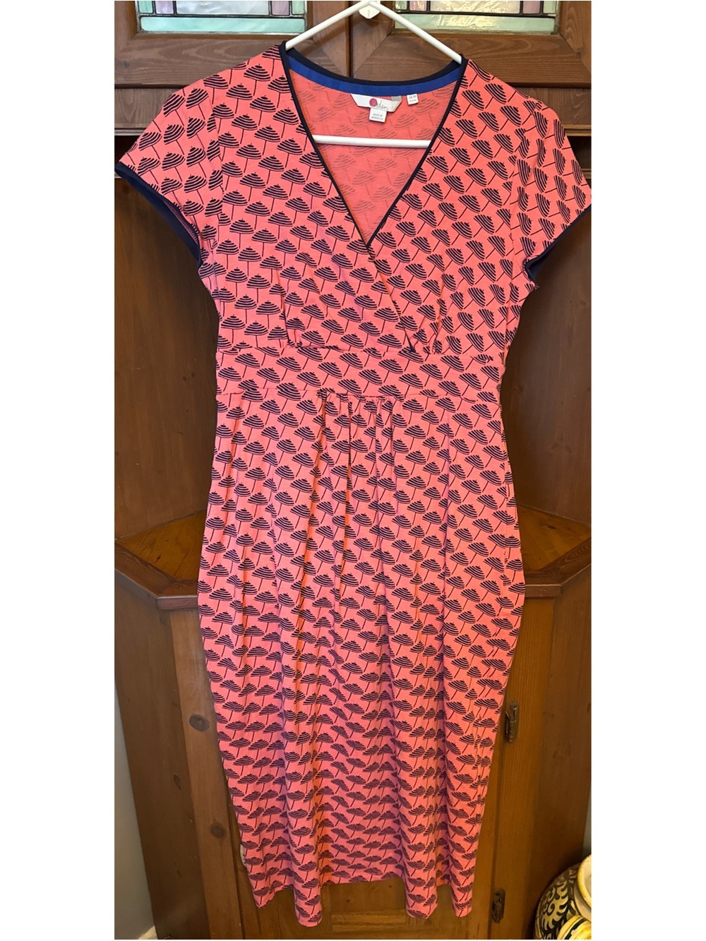 Boden Elodie Wrap jersey knit faux-wrap dress 6L